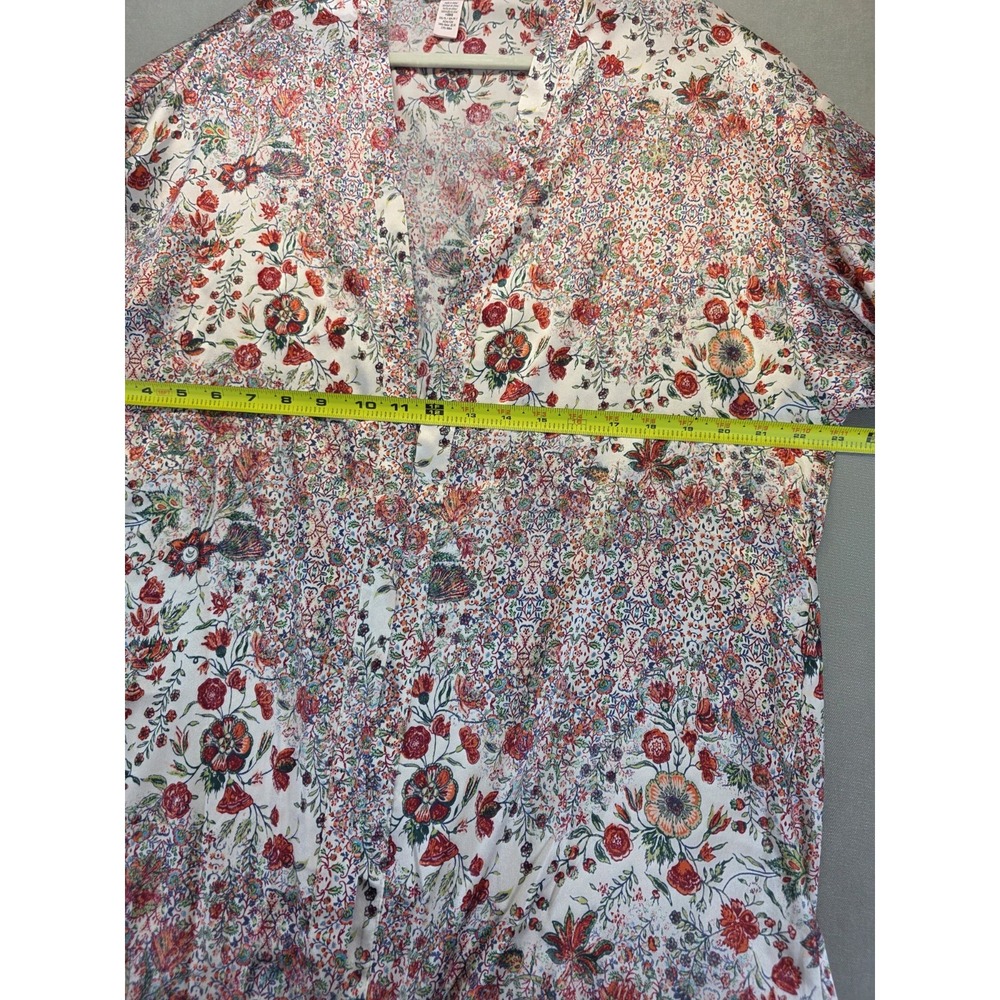 Victorias Secret Womens XS S Satin Floral Lace Trim Open Front Kimono Robe - Picture 7 of 9